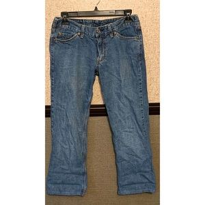 Woman’s Lucky Brand crop dungarees size 2